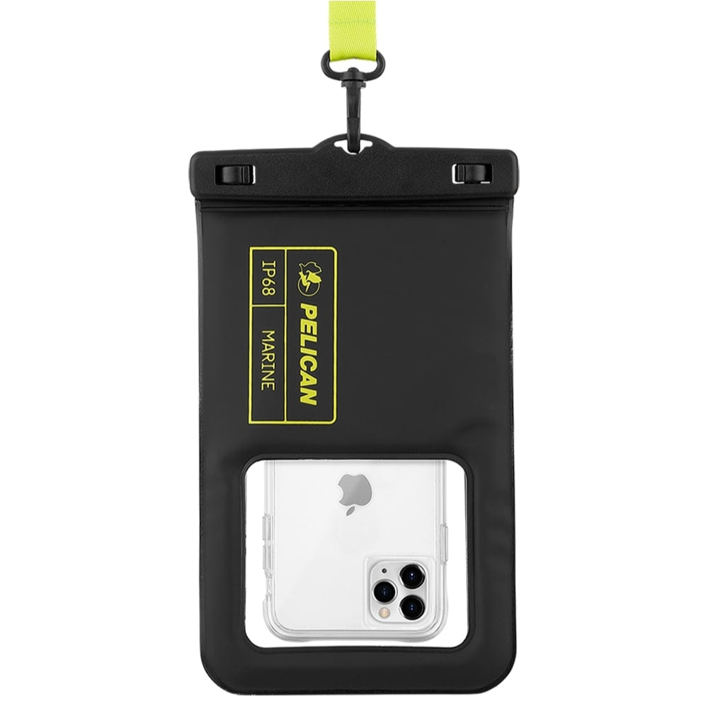 [OPEN BOX] PELICAN Marine Waterproof Floating Phone Pouch XL - Black/Neon Green