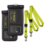[OPEN BOX] PELICAN Marine Waterproof Floating Phone Pouch Bundle (2pack) - Black/Neon Green