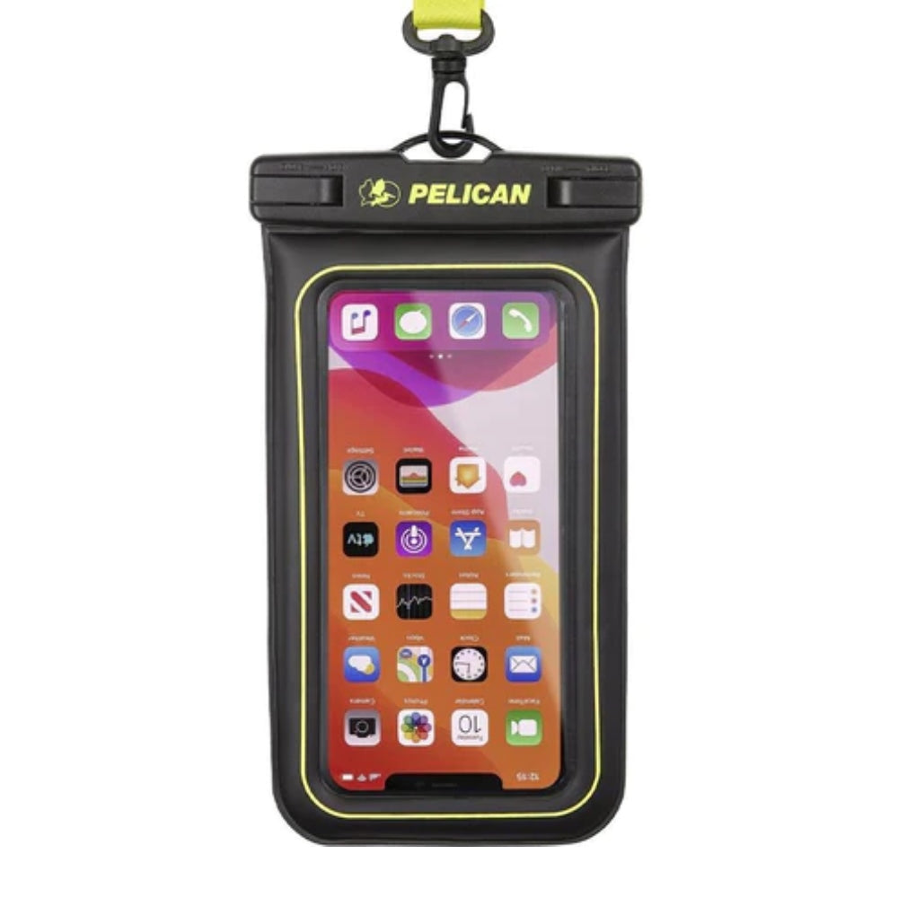 [OPEN BOX] PELICAN Marine Waterproof Floating Phone Pouch Bundle (2pack) - Black/Neon Green
