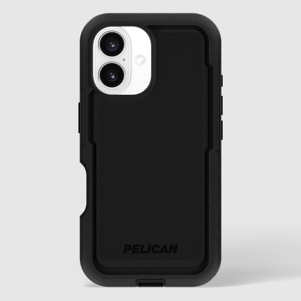 Pelican Voyager MagSafe Case with Holster for iPhone 16, 18ft Drop Protection, Belt Clip Stand, Black