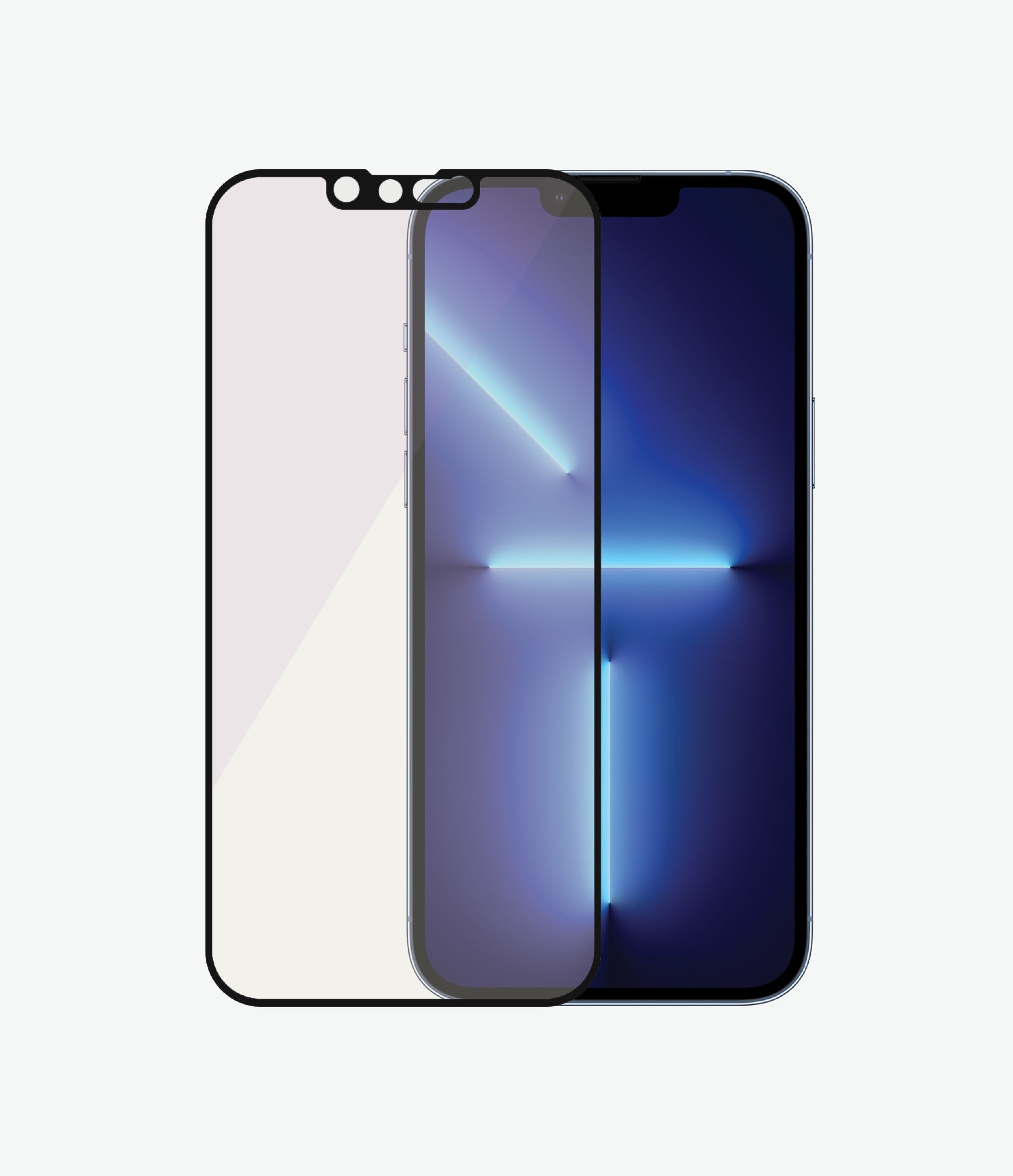 [OPEN BOX] PANZERGLASS iPhone 13 Pro Max - Edge-to-Edge Black Frame w/ Anti-Microbial Screen Protector - Anti-Bluelight