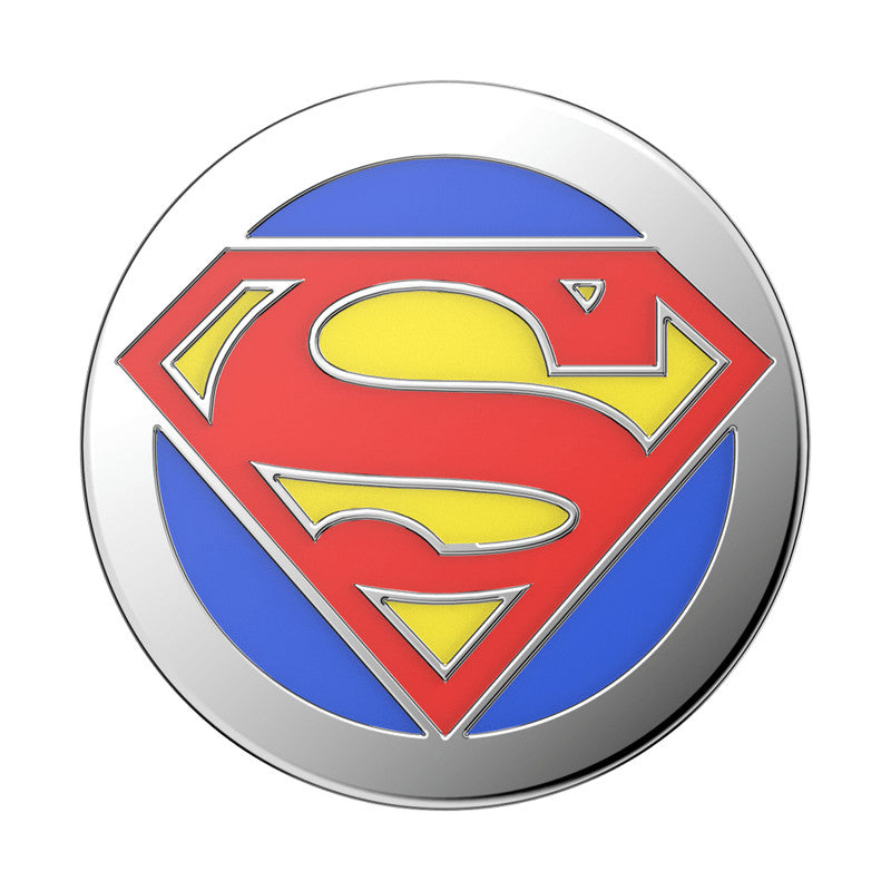 PopSockets PopGrip Licensed| Gel Phone Grip &amp; KickStand, Removable Reusable Washable, Works with  Smooth Hard Plastic Case, Easy Remove Top for Wireless Charging - DC Comics Superman