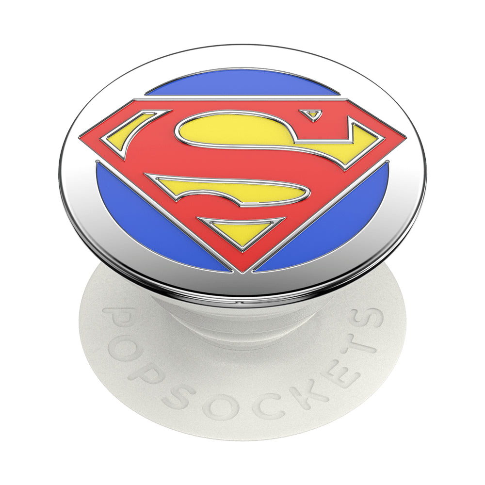 PopSockets PopGrip Licensed| Gel Phone Grip &amp; KickStand, Removable Reusable Washable, Works with  Smooth Hard Plastic Case, Easy Remove Top for Wireless Charging - DC Comics Superman