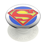 PopSockets PopGrip Licensed| Gel Phone Grip & KickStand, Removable Reusable Washable, Works with  Smooth Hard Plastic Case, Easy Remove Top for Wireless Charging - DC Comics Superman