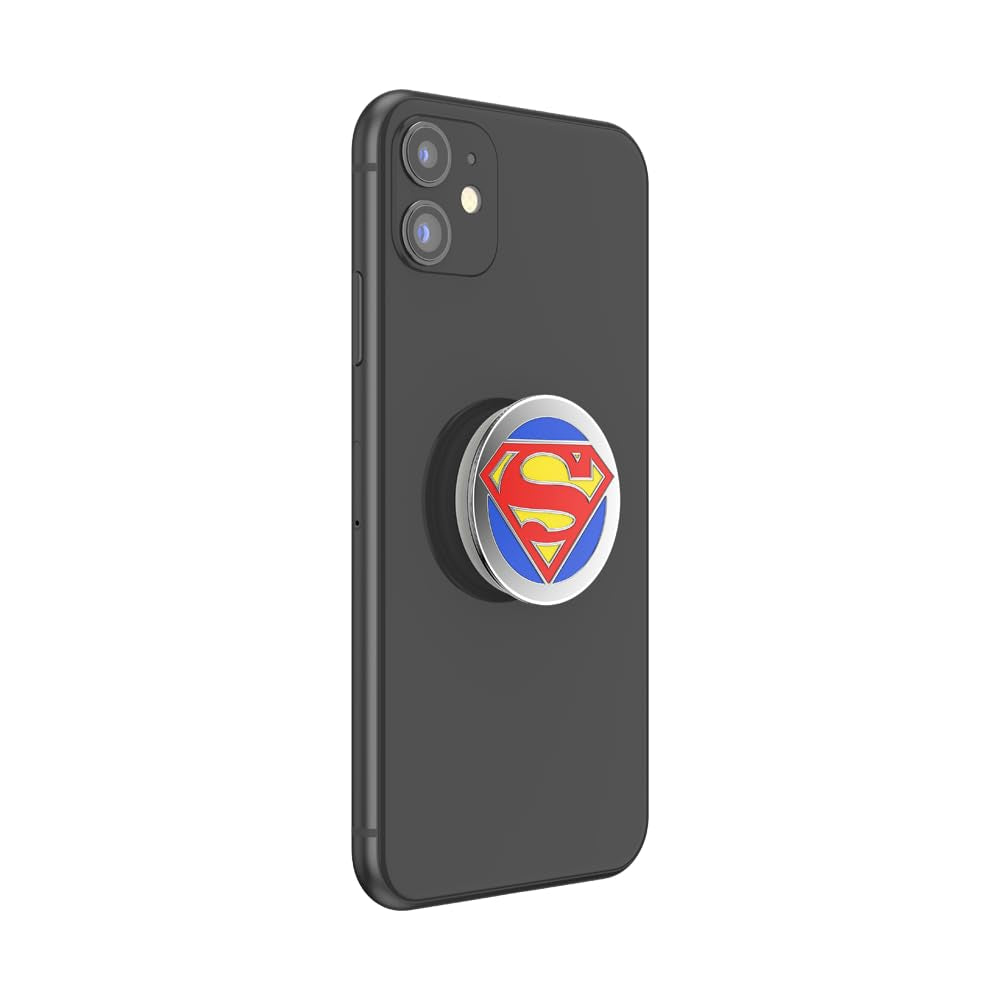 PopSockets PopGrip Licensed| Gel Phone Grip & KickStand, Removable Reusable Washable, Works with  Smooth Hard Plastic Case, Easy Remove Top for Wireless Charging - DC Comics Superman