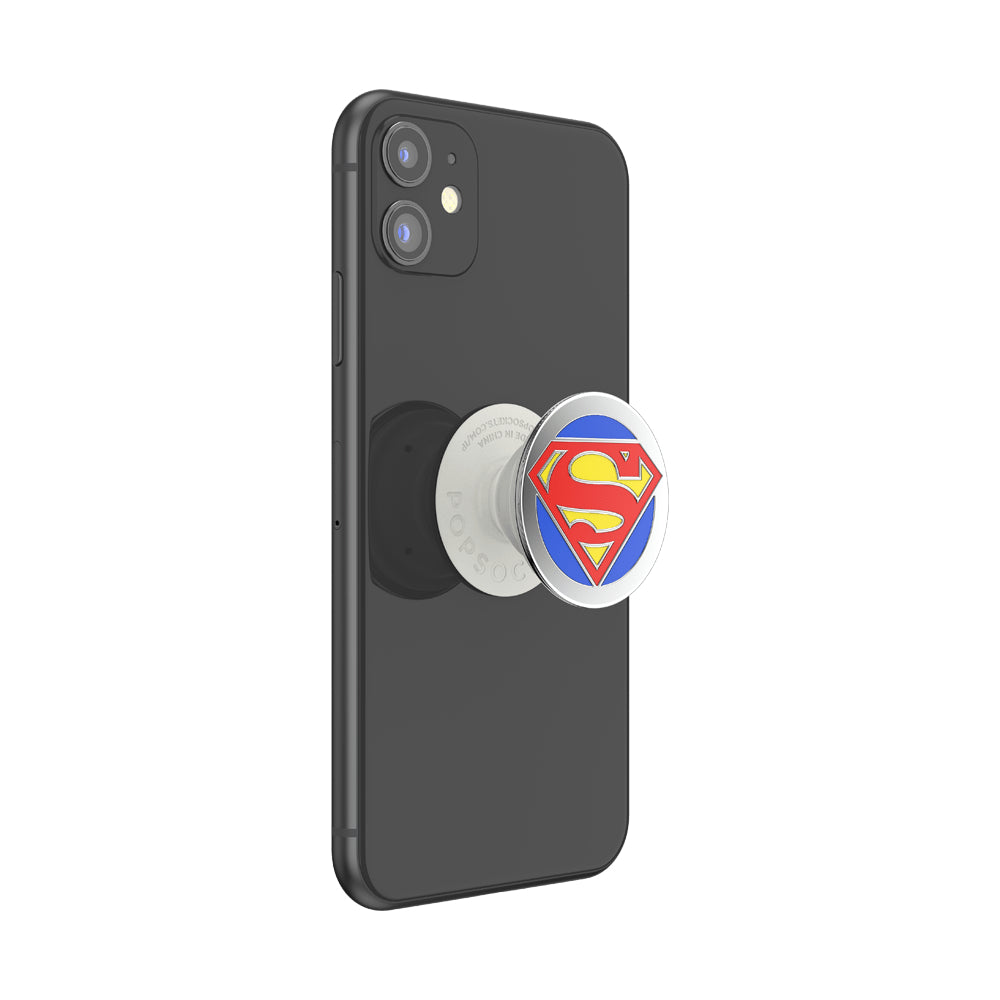 PopSockets PopGrip Licensed| Gel Phone Grip &amp; KickStand, Removable Reusable Washable, Works with  Smooth Hard Plastic Case, Easy Remove Top for Wireless Charging - DC Comics Superman