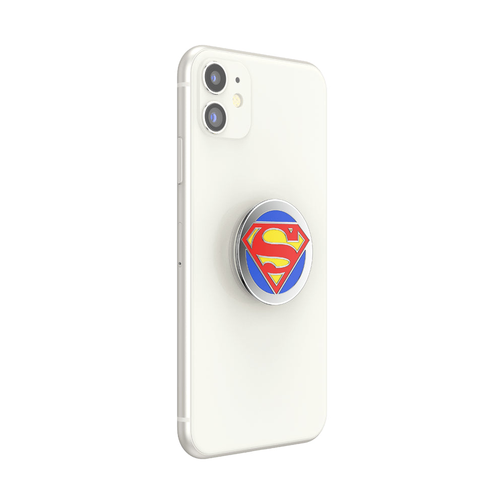 PopSockets PopGrip Licensed| Gel Phone Grip &amp; KickStand, Removable Reusable Washable, Works with  Smooth Hard Plastic Case, Easy Remove Top for Wireless Charging - DC Comics Superman