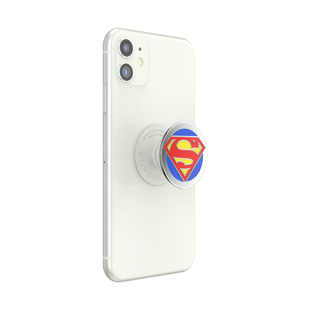 PopSockets PopGrip Licensed| Gel Phone Grip &amp; KickStand, Removable Reusable Washable, Works with  Smooth Hard Plastic Case, Easy Remove Top for Wireless Charging - DC Comics Superman