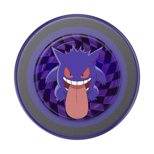 PopSockets MagSafe PopGrip Licensed| Magnetic Phone Grip & Stand, Strong Magnet, for iPhone 15/14/13/12 & MagSafe Cases, Included Adapter Ring for non-MagSafe Phones & Cases - Pokemon Ghost Gengar