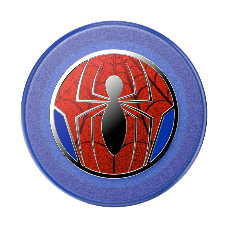 حامل PopSockets MagSafe PopGrip مرخص | حامل ومقبض مغناطيسي للهاتف، مغناطيس قوي، لأجهزة iPhone 15/14/13/12 وحافظات MagSafe، يتضمن حلقة محول للهواتف والحافظات غير المتوافقة مع MagSafe - زي بيتر باركر