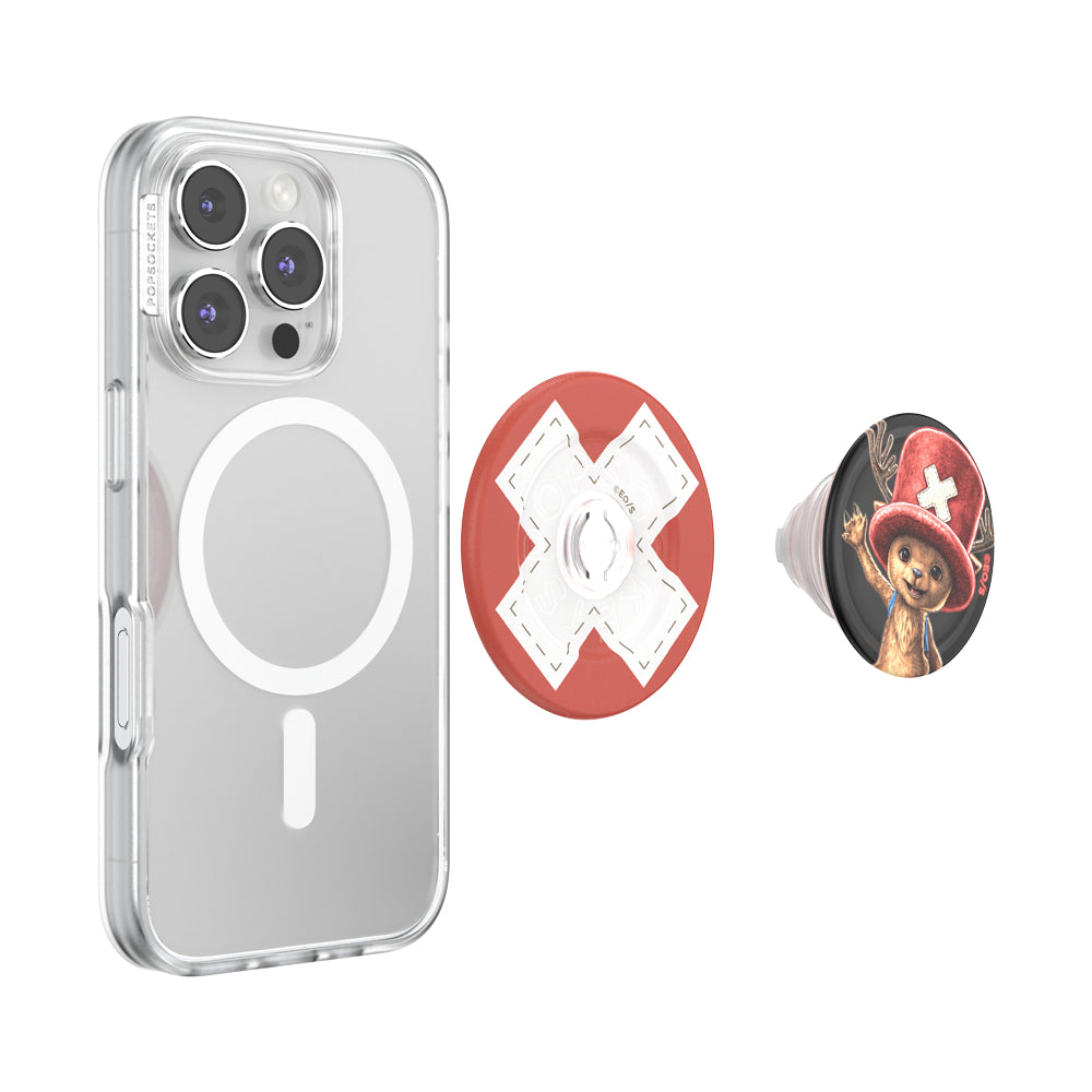 PopSockets MagSafe Licensed Grip & Stand| Magnetic Pop-up Phone Grip, Stable Stand, for iPhone 17/16/15/14/13/12, Included Adapter Ring for non-MagSafe Phones & Cases - One Piece Chopper
