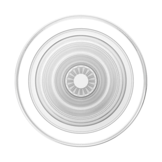حامل PopSockets MagSafe PopGrip الشفاف | حامل ومسند مغناطيسي للهاتف، مغناطيس قوي، لأجهزة iPhone 15/14/13/12 وحافظات MagSafe، يتضمن حلقة محول للهواتف والحافظات غير المتوافقة مع MagSafe - شفاف