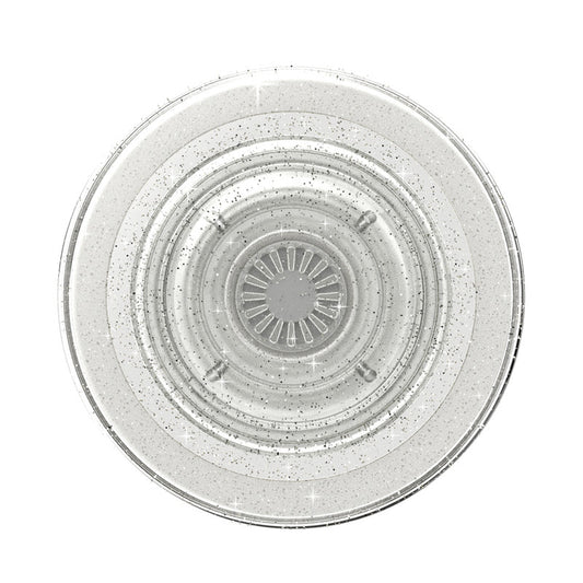 PopSockets MagSafe PopGrip Glitter| Magnetic Phone Grip & Stand, Strong Magnet, for iPhone 15/14/13/12 & MagSafe Cases, Included Adapter Ring for non-MagSafe Phones & Cases - Clear Glitter