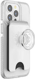 PopSockets MagSafe PopWallet+|Wallet Card Holder + Grip + Stand, Holds 3pcs of cards, Strong Magnet, for iPhone 15/14/13/12 Incl. Adapter Ring for non-MagSafe Phones & Cases - White (Copy)