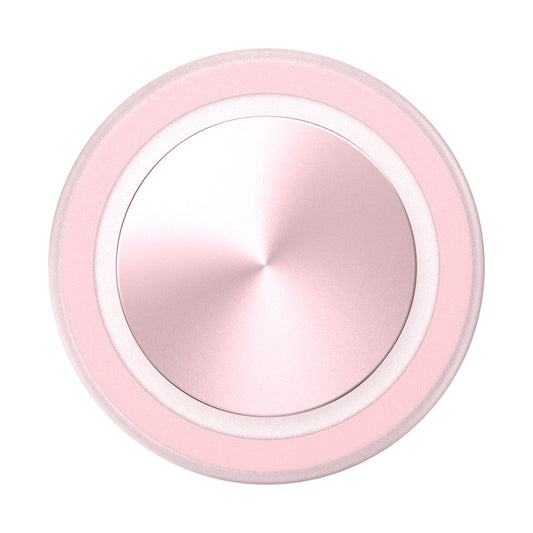 PopSockets MagSafe PopGrip Metallic| Magnetic Phone Grip & Stand, Strong Magnet, for iPhone 15/14/13/12 & MagSafe Cases, Included Adapter Ring for non-MagSafe Phones & Cases - Pinky