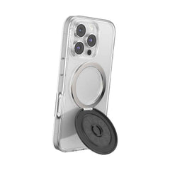 PopSockets MagSafe Kick-Out Grip & Stand| Magnetic Pop-up Phone Grip, Stable Stand, 360° Rotation, for iPhone 17/16/15/14/13/12, Included Adapter Ring for non-MagSafe Phones & Cases - Black