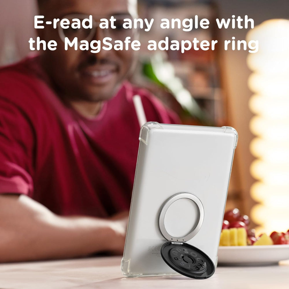 PopSockets MagSafe Kick-Out Grip & Stand| Magnetic Pop-up Phone Grip, Stable Stand, 360° Rotation, for iPhone 17/16/15/14/13/12, Included Adapter Ring for non-MagSafe Phones & Cases - Black