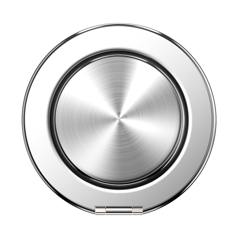 PopSockets MagSafe Kick-Out Grip & Stand| Magnetic Pop-up Phone Grip, Stable Stand, 360° Rotation, for iPhone 17/16/15/14/13/12, Included Adapter Ring for non-MagSafe Phones & Cases - Silver