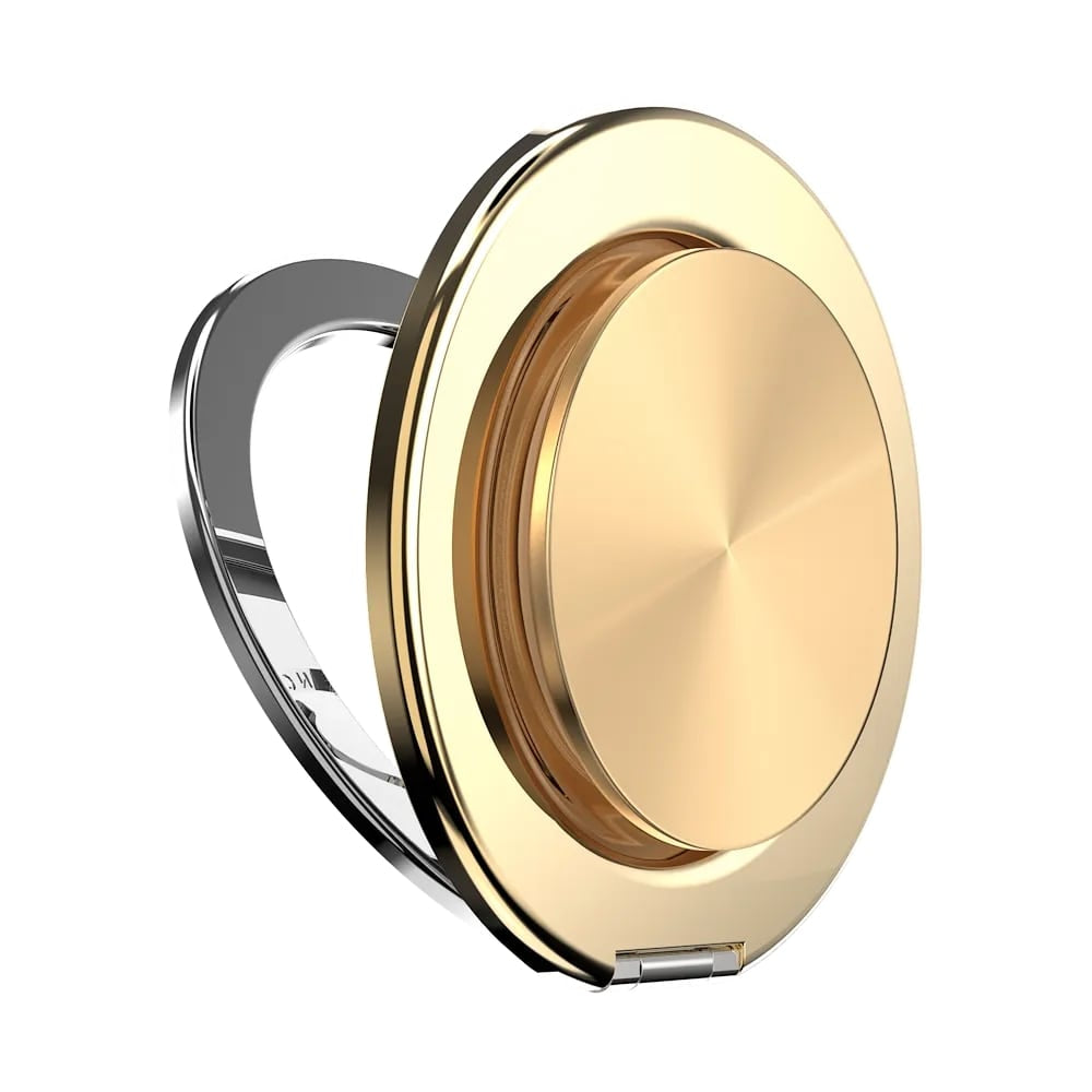 PopSockets MagSafe Luxe Kick-Out Grip & Stand| Magnetic Pop-up Phone Grip, Stable Stand, 360° Rotation, for iPhone 17/16/15/14/13/12, Included Adapter Ring for non-MagSafe Phones & Cases - Gold