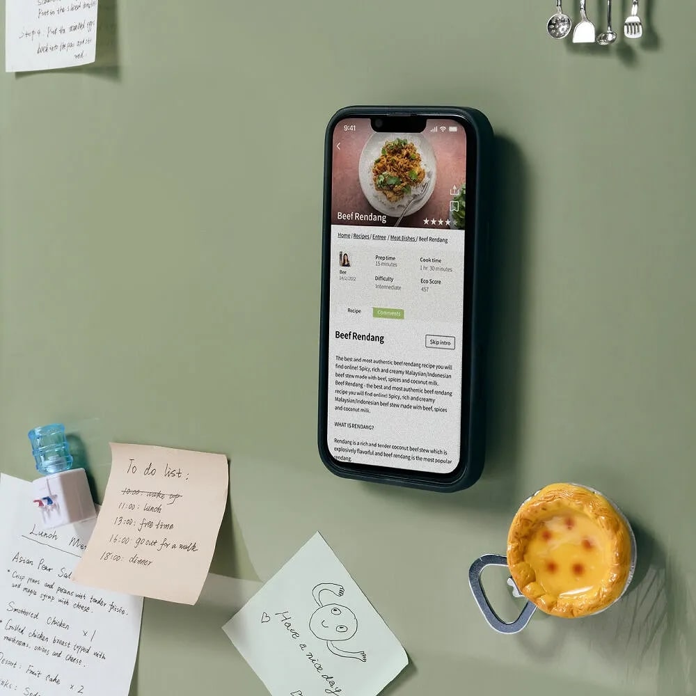 PopSockets MagSafe Suck-Up 3-in-1 Grip Stand Mount| Magnetic Phone Holder, Strong Hold on Mirrors & Flat Surfaces, for iPhone 17/16/15/14/13/12, Adapter Ring for non-MagSafe Phones & Cases - Clear