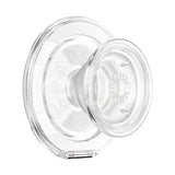 PopSockets MagSafe Luxe Kick-Out Grip & Stand| Magnetic Pop-up Phone Grip, Stable Stand, 360° Rotation, for iPhone 17/16/15/14/13/12, Included Adapter Ring for non-MagSafe Phones & Cases - Clear