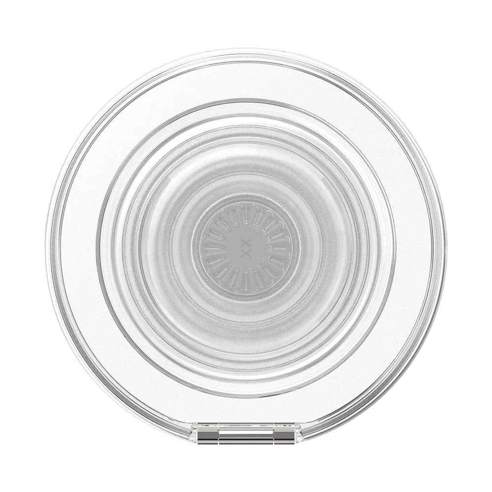 PopSockets MagSafe Luxe Kick-Out Grip & Stand| Magnetic Pop-up Phone Grip, Stable Stand, 360° Rotation, for iPhone 17/16/15/14/13/12, Included Adapter Ring for non-MagSafe Phones & Cases - Clear