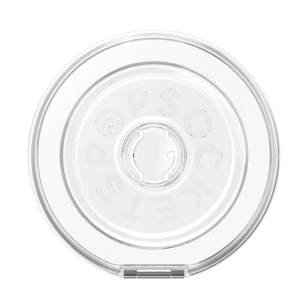 PopSockets MagSafe Luxe Kick-Out Grip & Stand| Magnetic Pop-up Phone Grip, Stable Stand, 360° Rotation, for iPhone 17/16/15/14/13/12, Included Adapter Ring for non-MagSafe Phones & Cases - Clear