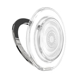 PopSockets MagSafe Luxe Kick-Out Grip & Stand| Magnetic Pop-up Phone Grip, Stable Stand, 360° Rotation, for iPhone 17/16/15/14/13/12, Included Adapter Ring for non-MagSafe Phones & Cases - Clear