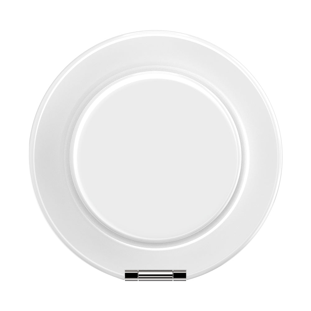 PopSockets MagSafe Luxe Kick-Out Grip & Stand| Magnetic Pop-up Phone Grip, Stable Stand, 360° Rotation, for iPhone 17/16/15/14/13/12, Included Adapter Ring for non-MagSafe Phones & Cases - White