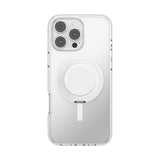 PopSockets MagSafe Luxe Kick-Out Grip & Stand| Magnetic Pop-up Phone Grip, Stable Stand, 360° Rotation, for iPhone 17/16/15/14/13/12, Included Adapter Ring for non-MagSafe Phones & Cases - White