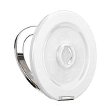 PopSockets MagSafe Luxe Kick-Out Grip & Stand| Magnetic Pop-up Phone Grip, Stable Stand, 360° Rotation, for iPhone 17/16/15/14/13/12, Included Adapter Ring for non-MagSafe Phones & Cases - White