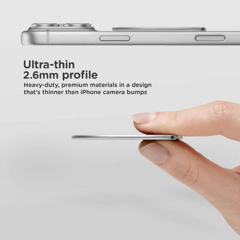 PopSockets MagSafe Low-Pro Grip & Stand, Magnetic Phone Grip & Kickstand for MagSafe-Compatible iPhone Cases, Low-Profile Design, Hands-Free Viewing & Secure Grip, Navy