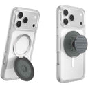 PopSockets MagSafe Kick-Out Grip & Stand, Magnetic Phone Grip & Kickstand for MagSafe-Compatible iPhone Cases, Adjustable Stand, Hands-Free Viewing & Secure Grip, Aluminum Knurl Gunmetal