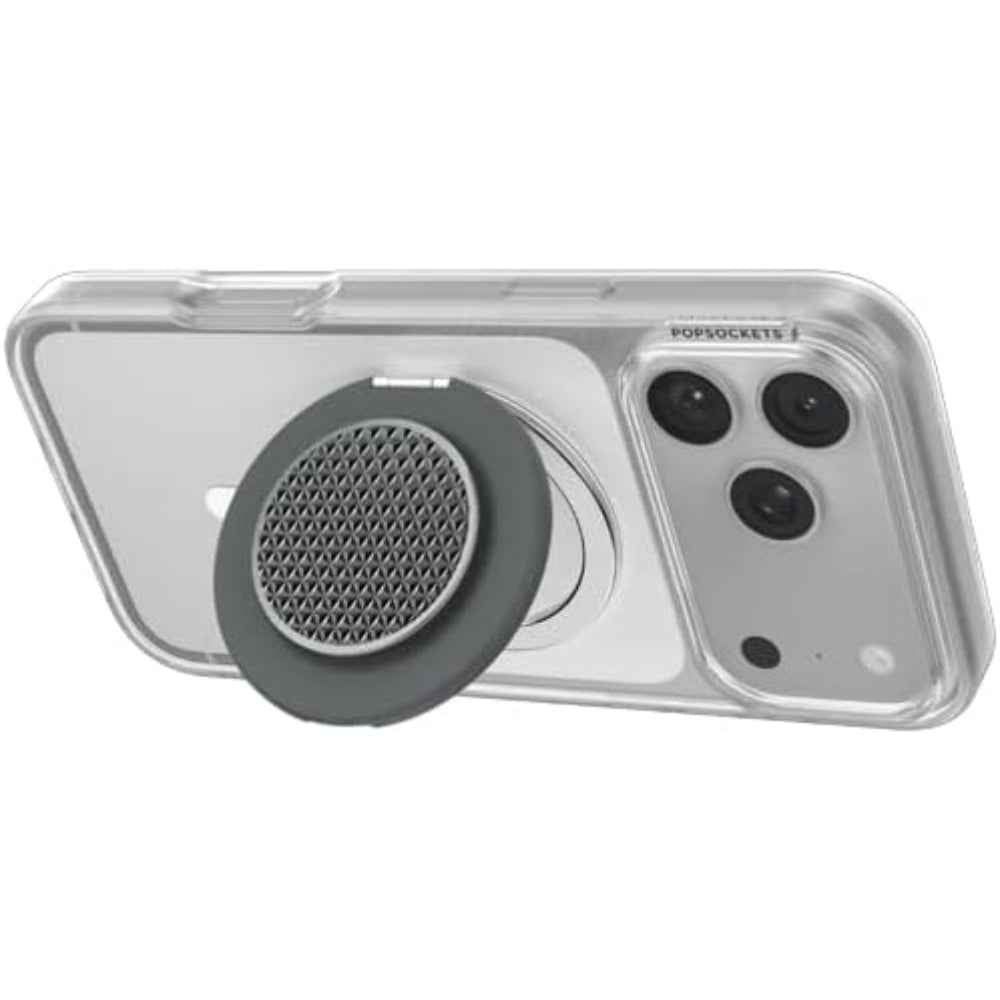 PopSockets MagSafe Kick-Out Grip & Stand, Magnetic Phone Grip & Kickstand for MagSafe-Compatible iPhone Cases, Adjustable Stand, Hands-Free Viewing & Secure Grip, Aluminum Knurl Gunmetal