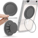 PopSockets MagSafe Low-Pro Grip & Stand, Magnetic Phone Grip & Kickstand for MagSafe-Compatible iPhone Cases, Low-Profile Design, Hands-Free Viewing & Secure Grip, Gunmetal