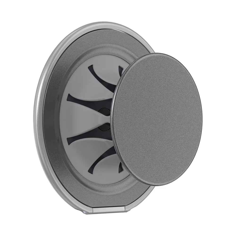 PopSockets MagSafe Low-Pro Grip & Stand, Magnetic Phone Grip & Kickstand for MagSafe-Compatible iPhone Cases, Low-Profile Design, Hands-Free Viewing & Secure Grip, Gunmetal