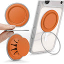 PopSockets MagSafe Low-Pro Grip & Stand, Magnetic Phone Grip & Kickstand for MagSafe-Compatible iPhone Cases, Low-Profile Design, Hands-Free Viewing & Secure Grip, Orange