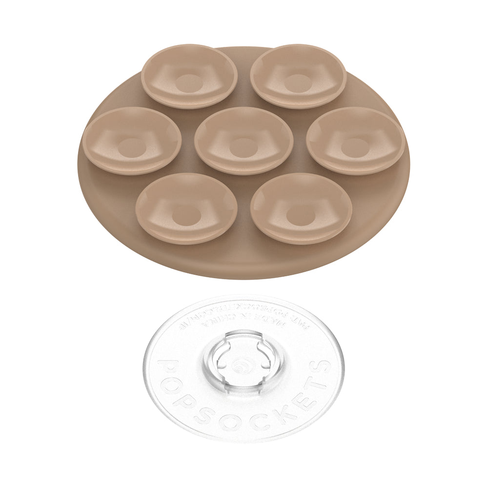PopSockets MagSafe Suck-Up 3-in-1 Grip Stand Mount| Magnetic Phone Holder, Strong Hold on Mirrors & Flat Surfaces for, iPhone 17/16/15/14/13/12, Adapter Ring for non-MagSafe Phones & Cases - Latte