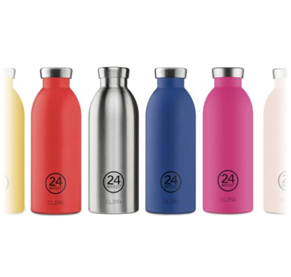 24BOTTLES Clima Double Walled Stainless Steel Water Bottle - 850ml - Stone Tuxedo Black
