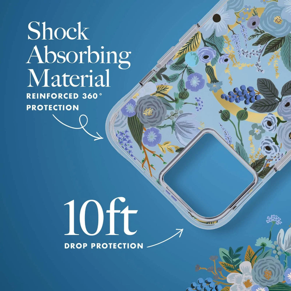 RIFLE PAPER CO. iPhone 14 Plus - Garden Party Blue with Magsafe - Clear