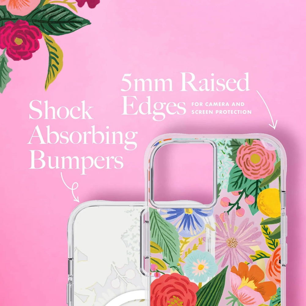 RIFLE PAPER CO. iPhone 14 Plus - Garden Party Blush with Magsafe - Clear