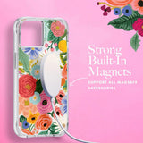 RIFLE PAPER CO. iPhone 14 Plus - Garden Party Blush with Magsafe - Clear