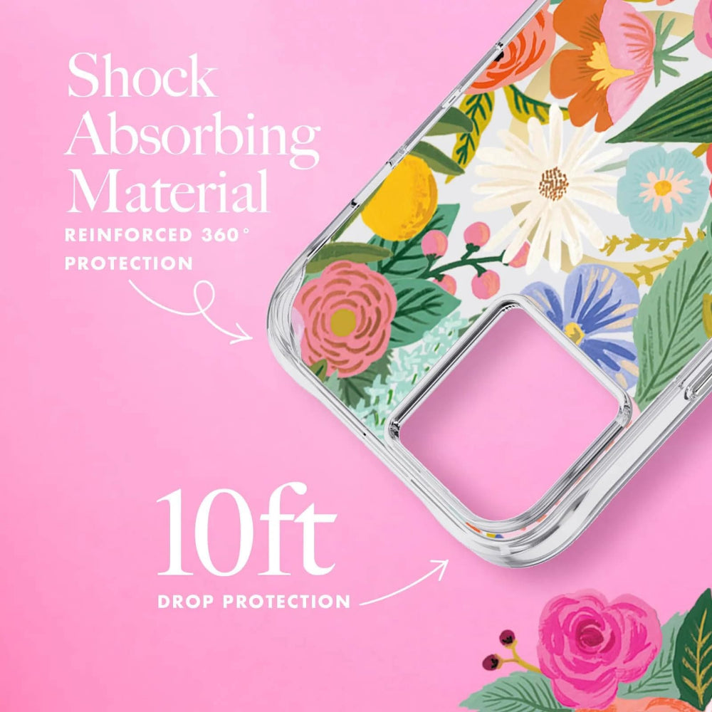 RIFLE PAPER CO. iPhone 14 Plus - Garden Party Blush with Magsafe - Clear