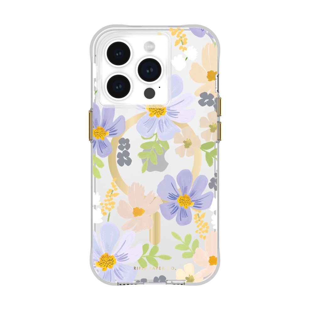 RIFLE PAPER CO. iPhone 15 Pro Case with Magsafe - Pastel Marguerite