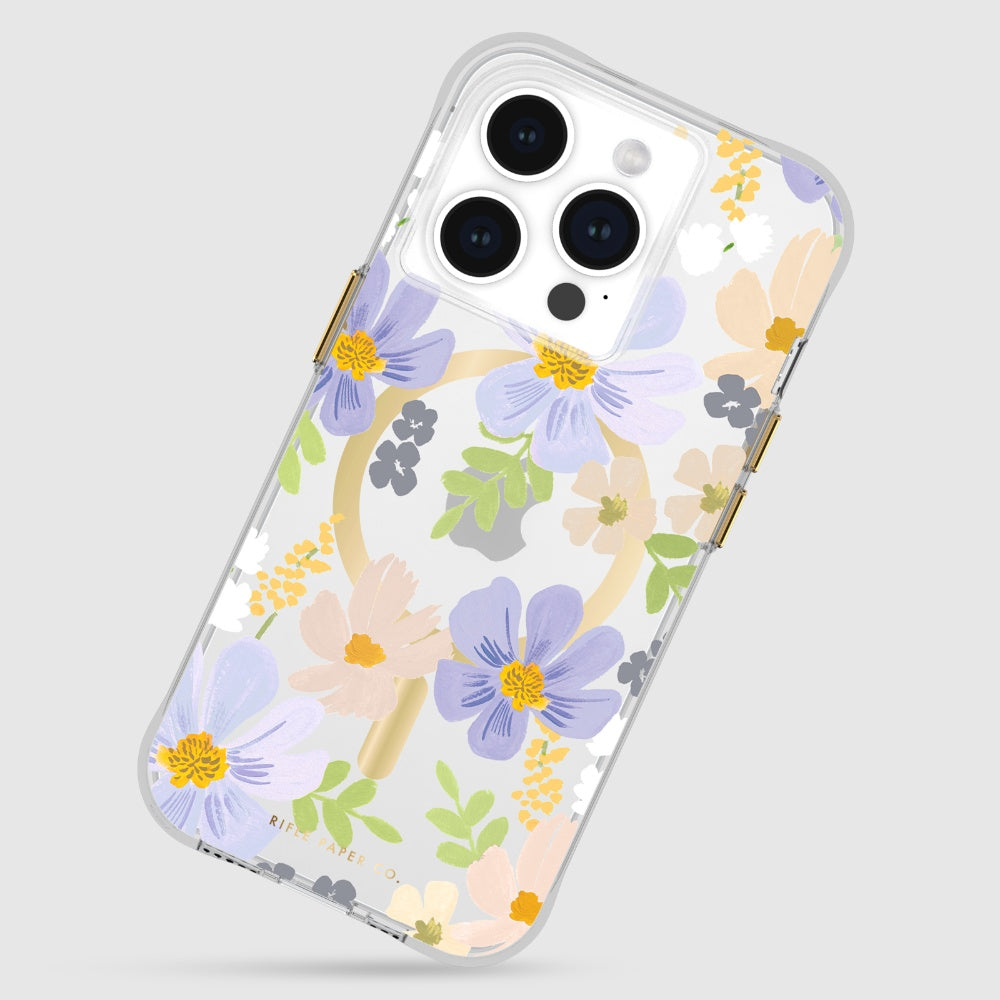 RIFLE PAPER CO. iPhone 15 Pro Case with Magsafe - Pastel Marguerite