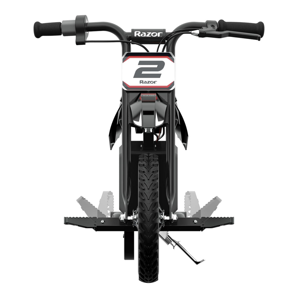 Razor Motorbike Dirt Rocket MX125 - Electric Dirt Bike, 100W High Torque, 13Km/Hr Speed, 12" Tires, Great for Smooth & Off Road, Rechargeable, Battery Operated, For 8+ Age - Black