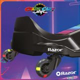 Razor Crazy Cart Shift Lightshow, 3-Wheeler Go Kart, Powerful Hub Motor, LightWeight High-impact w/ Multi-color LED light bars, Strong & Sturdy, Rechargeable, Battery Operated, For 6+ Age - Black