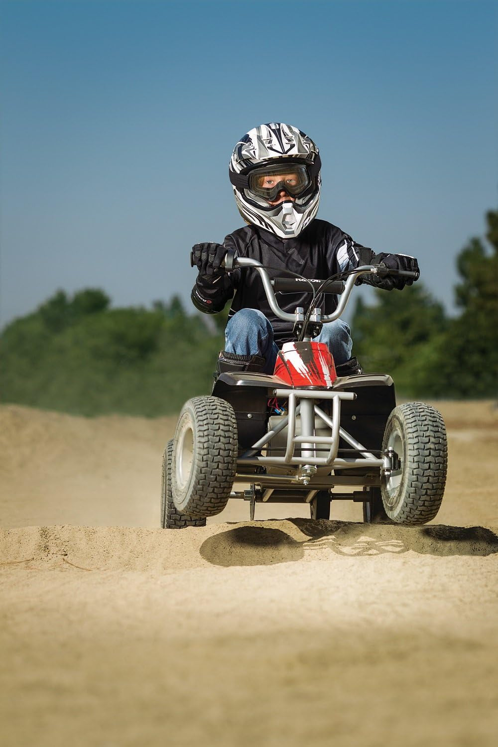 Razor Dirt Quad Bike 4-Wheel Electric Quad Bike, Power 500W Motor, 13Km/Hr Speed, 12" Tires,  Great for Off Road, Strong & Sturdy, Rechargeable, Battery Operated, For 8+ Age - Black