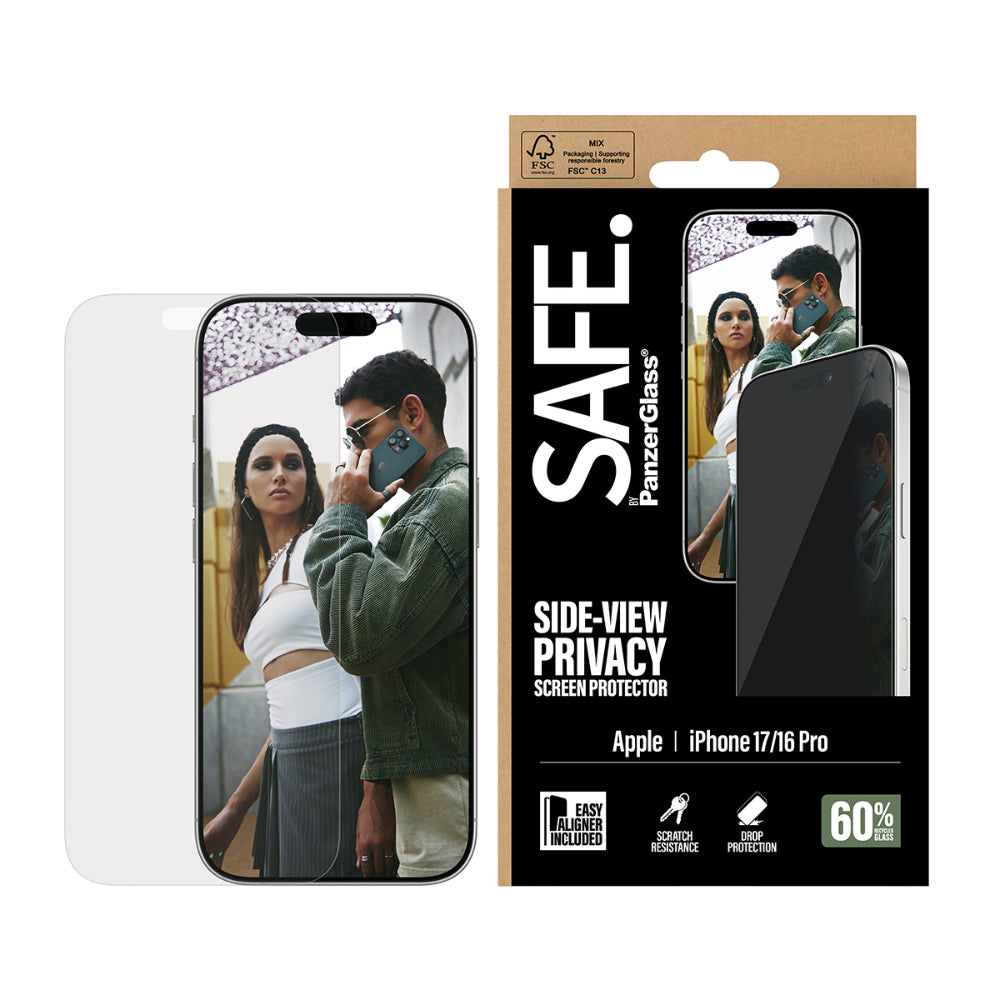 PANZERGLASS Safe iPhone 17/16 Pro Screen Protectors Ultra Wide Fit Privacy
