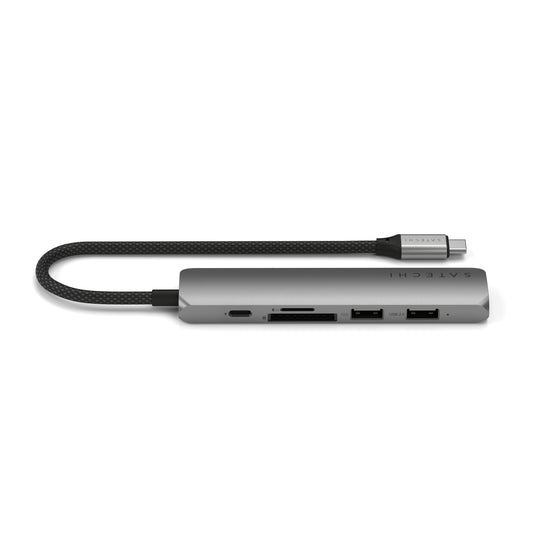 SATECHI Adapter Multiport USB-C Slim 6-in-1 Space Gray